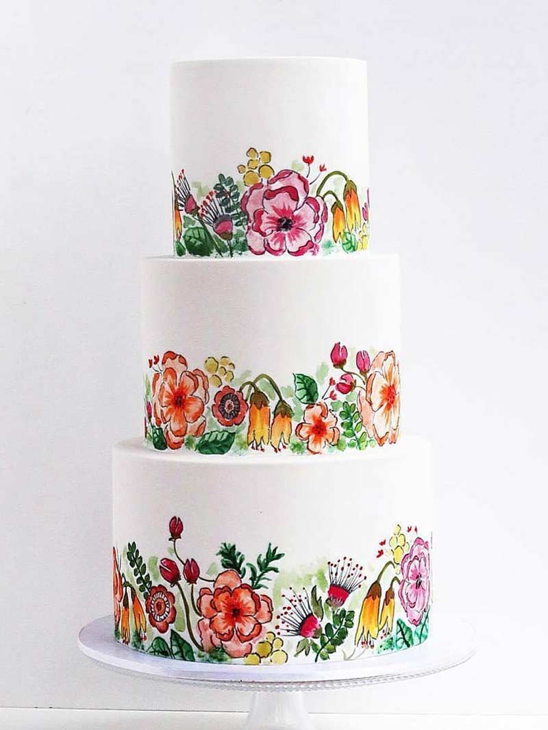 Floral Wedding Cake