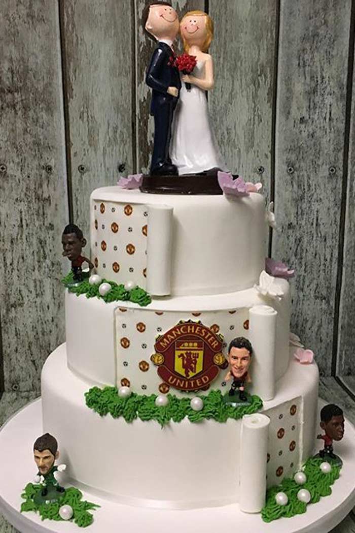 football wedding cake