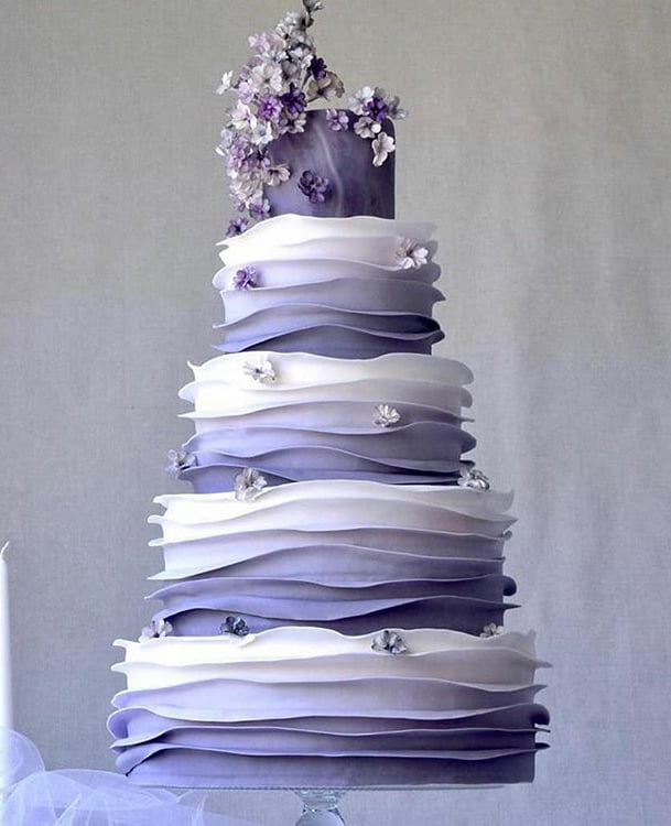 Pastel de Boda Morado