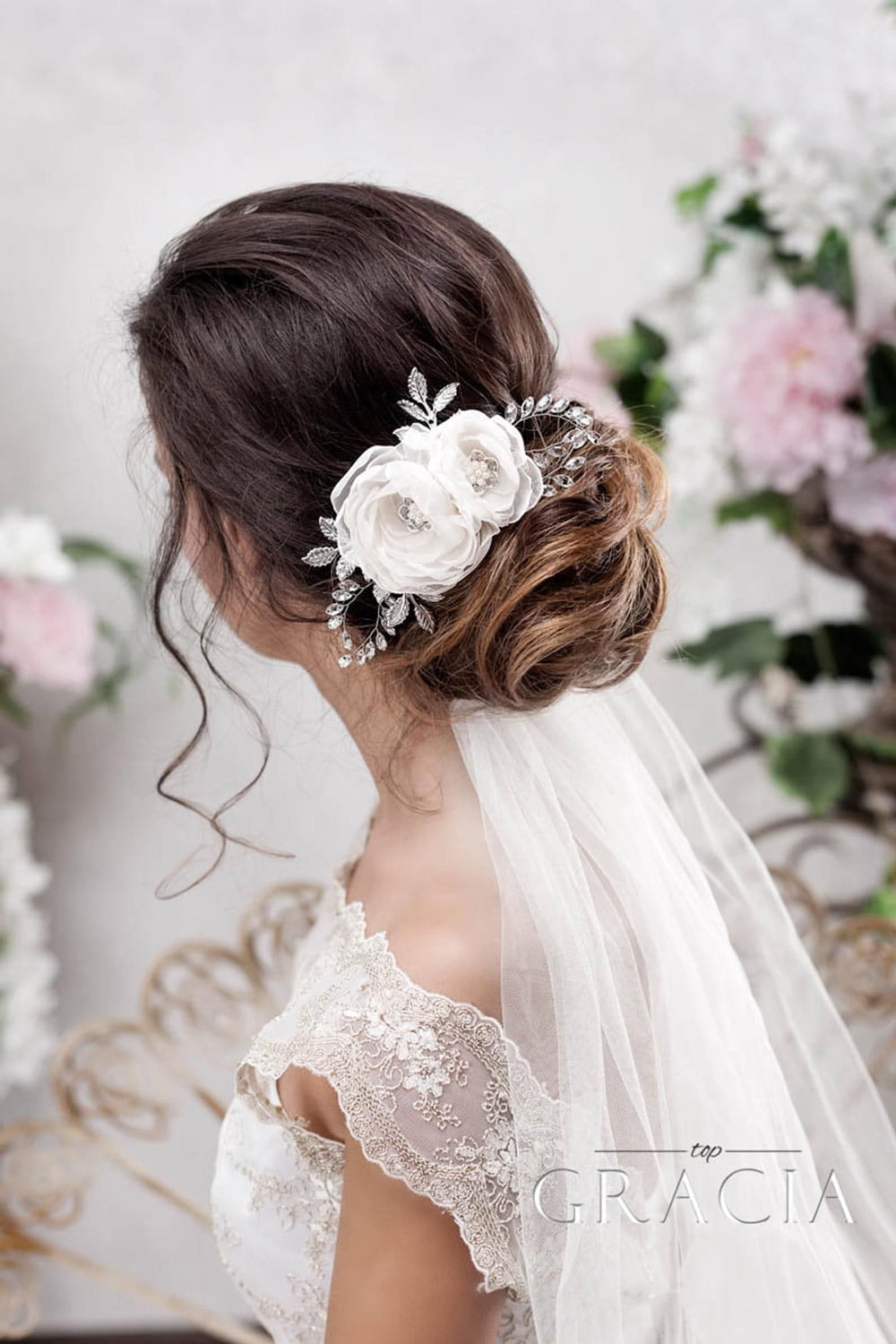 peinados de novia con velo