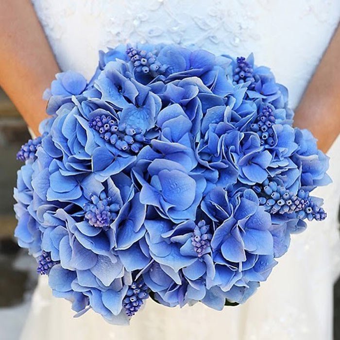 ramo de novia azul