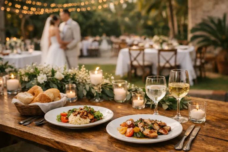 Menú de banquete de boda económico sin perder estilo.